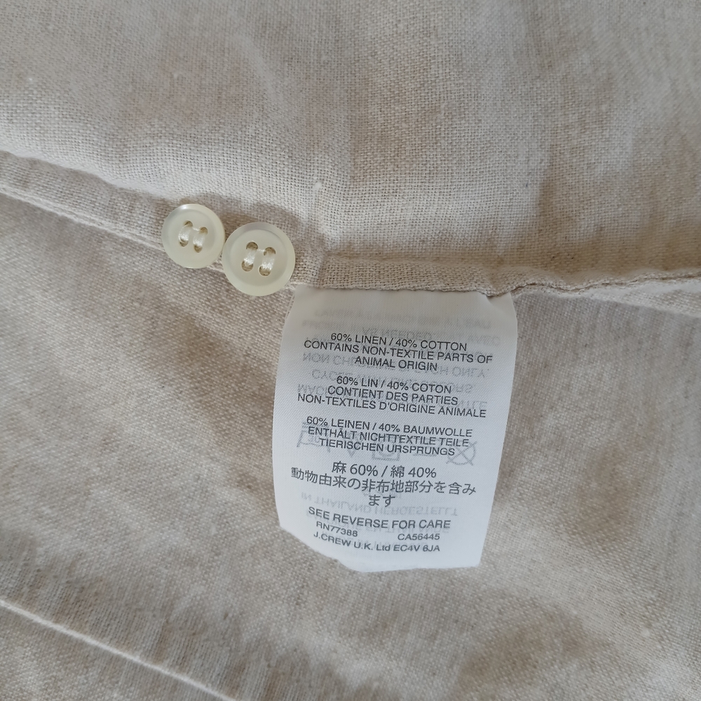J. Crew Light Beige Casual Button Down Shirt - Picture 3 of 5